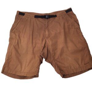 Kavu Shorts Hiking Men's 36 Black Nylon Belt Brown Cotton Belt Mesh Pockets